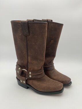 Women’s Mezcalero Leather Biker Boots Size 5 EE (MEX 22)